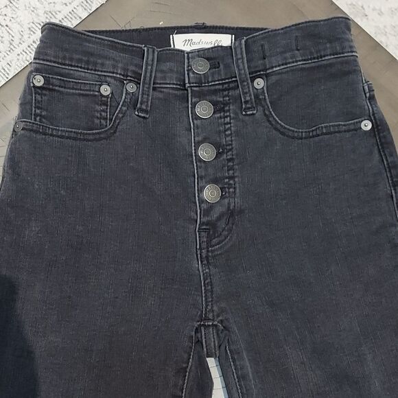 Madewell Cali Demi-Boot Faded Black Jeans Sz 24 - Picture 4 of 12